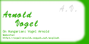 arnold vogel business card